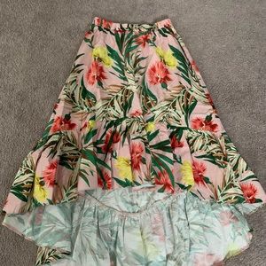 ASOS Tropical High-low Skirt